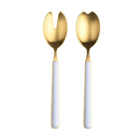 Mepra Fantasia Ice Gold Salad Serving Set - 2 Pieces - Light Blue 10A622122OI