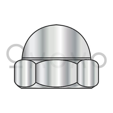 Oxoxo 1-8 Two Piece Low Crown Cap Nut Nickel Plated, 50PK 451977