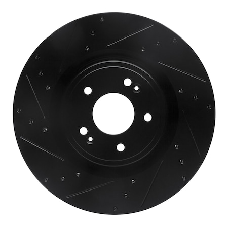 Dynamic Friction Co DFC Brake Rotor - Drilled and Slotted - Black 633-21038L