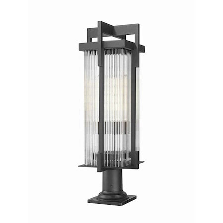 Z-Lite Fortis Sand Black 2 Light Outdoor Pier Mounted Fixture 5031PHBR-533PM-BK