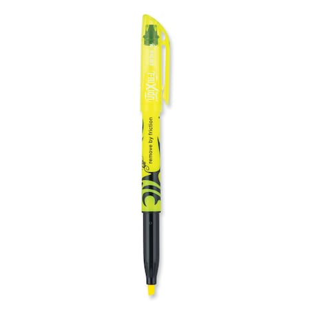 Pilot FriXion Light Erasable Highlighter, Yellow Ink, Chisel Tip, Yellow/Black Barrel, 12PK PIL46502