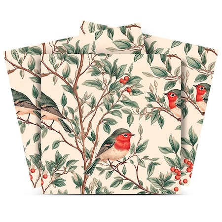 Homeroots 7" x 7" Green And Red Vinyl Arabesque Peel And Stick Removable Tiles 571327