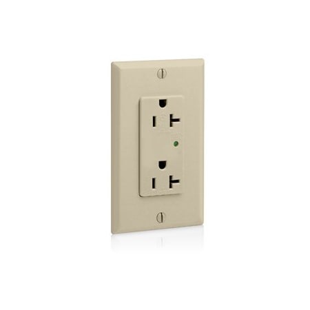 Leviton Surge Protector Receptacle, 20 Amp, 125 Volt, 5-20R NEMA, Ivory 5380-I