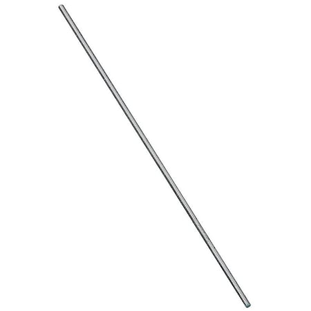 National Hardware Threaded Rod, #10-24 Thread, 36 in L, A Grade, Steel, Zinc, UNC Thread N179-481