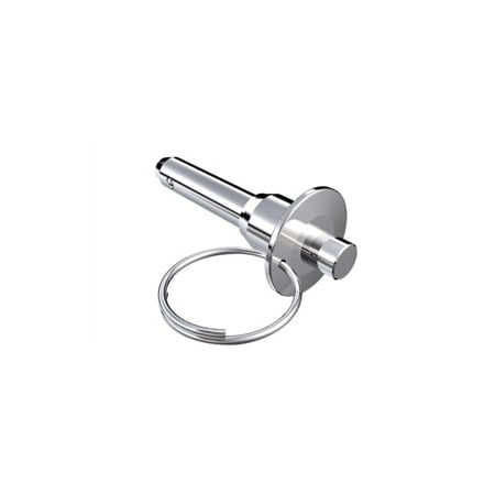 Southco Lockwell Pin, Single Acting, Button - Aluminum, 6.350 mm Shank Dia. 25.4 mm Grip LG-4CBA1000