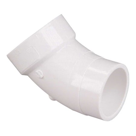 Nibco 6 in. PVC DWV 45-Degree Hub x Spigot Street Elbow C480626