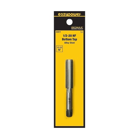 Isomax Straight Flute Tap, 1/2-20 Thread, UNF Thread, Bottom Chamfer 82611