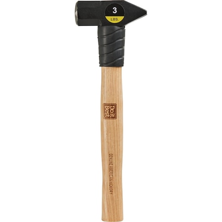 Do It Best 3 Lb. Steel Cross Peen Hammer with Hickory Handle 30939