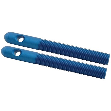 Allstar Performance 0.38 in. Dia. Replacement Aluminum Hood Pins, Blue, 2PK ALL18489