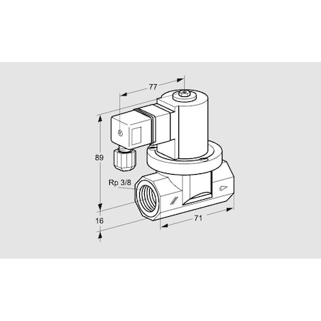 Honeywell Kromschroder 3/8 Rp Gas Sol Valve 120V 50/60 Hz NC KS85293300