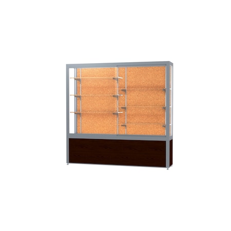 Ghent Display Case 72x66x16, Cork, Satin 10406CK-SN-W