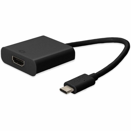 Add-On 20CM 8IN USB 3.1 TYPE C MALE TO HDMI FEMALE BLACK ADAPTER CABLE USBC2HDMI