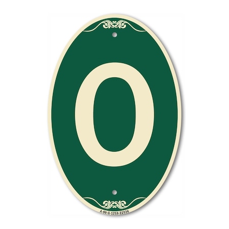Signmission Letter O, 12 Inch X 18 Inch Architectural Oval, Heavy Gauge Aluminum A-OV-G-1218-22936