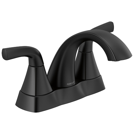 Peerless Parkwood Two Handle Centerset Lavatory Faucet In Matte Black P2535LF-BL