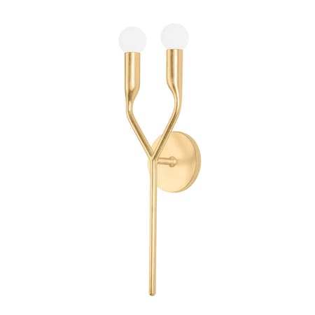Troy Lighting Norman 2 Light Wall Sconce 5.75 In. Vintage Gold Leaf B9219-VGL
