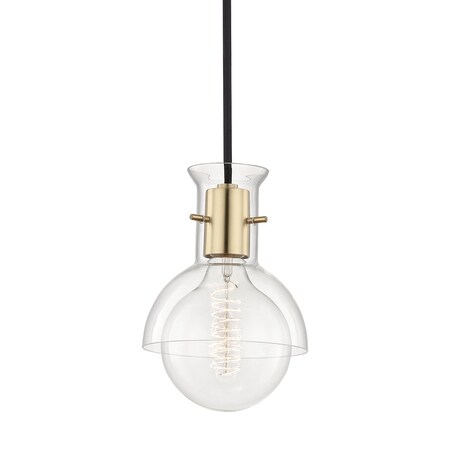 Mitzi Riley 1 Light Pendant 7.5 In. Aged Brass H111701G-AGB