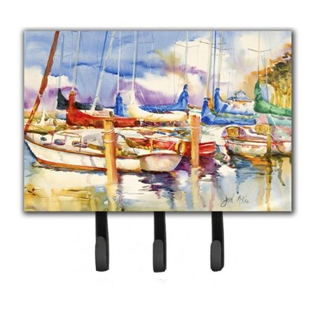 Carolines Treasures Run Away Sailboats Leash and Key Holder JMK1072TH68