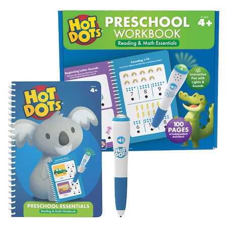 Educational Insights Hot Dots Preschool Essentials Reading & Math Workbook 2442