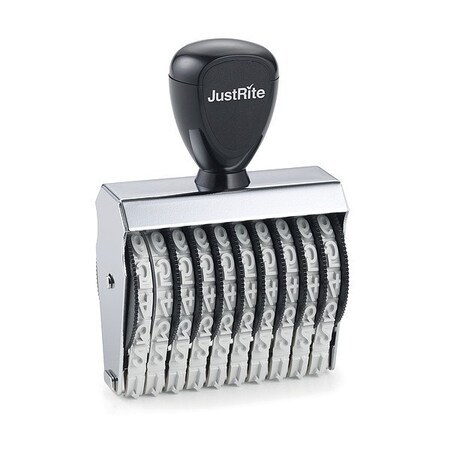Justrite Numbering Stamp, NBR, 3-1/2 in Overall L 049074