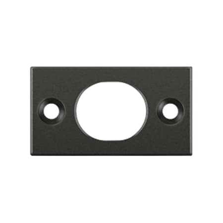 Dendesigns Strike Plate for 6 in. Flush Bolt, Oil Rubbed Bronze, Solid Brass DE2667258