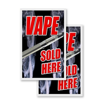 Signmission Vape Sold Here, Vinyl Decals Only 24 Inch x 36 Inch, Vinyl Decal, 2PK DSB-2436-2PACK-Vape Sold Here