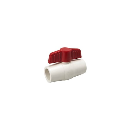 B & K ProLine 6700CTS Ball Valve, 1/2" Slip x Slip, 100 psi, CPVC Body, White 107-123HN