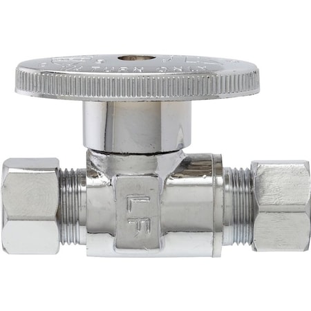 Plumb Pak ShutOff Valve, 38 x 38 in Connection, Compression, Brass Body PP20064LF