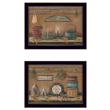 Set Of Two Shelf Treasures 3 Black Framed Print Wall Art, 2PK