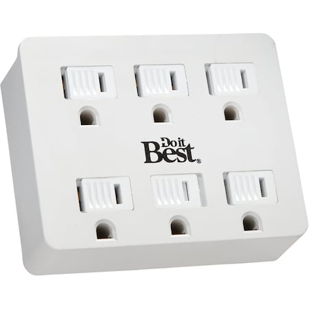 Do It Best Wht 15A 6-Outlet Tap LA-33-W