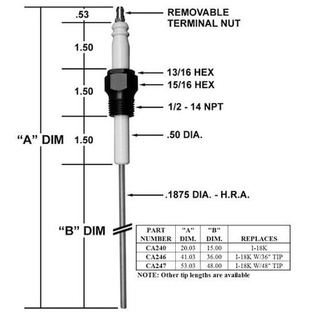 Crown Engineering Crown Igniter Replaces I-18K CA240