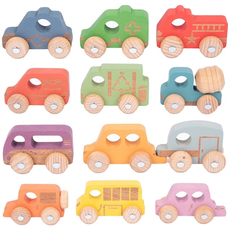 Tickit Rainbow Wooden Vehicles 73508