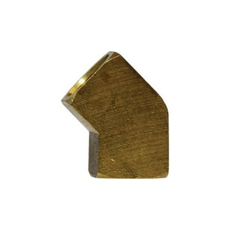 First Fitting & Fastener 1/4 BRASS 45 DEG FEMALE ELBOW PIPE FITTING 28019MID