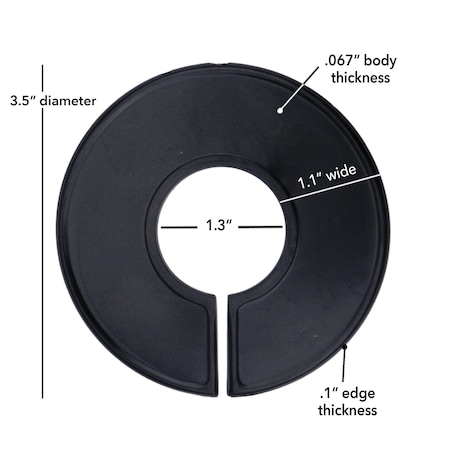 Nahanco Clothing Size Dividers for Clothing Racks, Round - Black/Blank Kit of 20, 20PK CBLKBLANK20