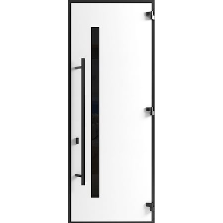 Vdomdoors Front Exterior Prehung Steel Door Ronex0162 Red Oak 96 Entry Metal Modern Painted W36xH96 Left hand RONEX0162EXD-RED-W36xH96-LH-I