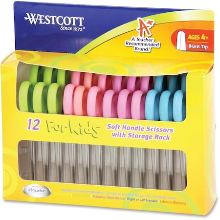 Westcott Scissors, Teachers Bulk 12Pack - 14597 with Anti-Microbial 14874
