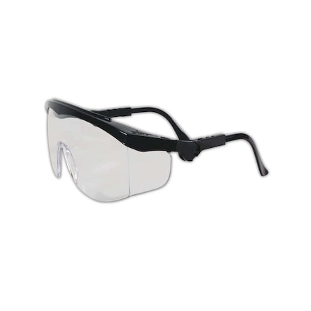 Mcr Safety TK110 Tomahawk Safety Glasses with Black Nylon Frame and Clear Duramass Scratch-Resistant Lens TK110AF