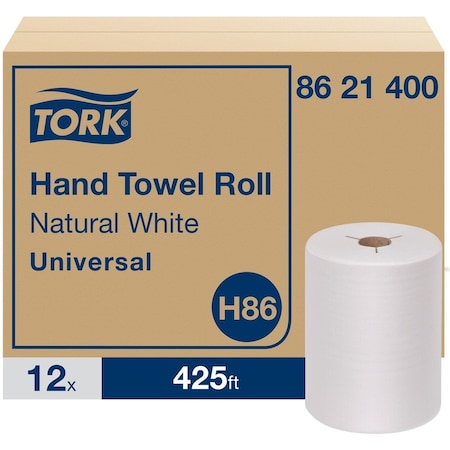Tork Hardwound Paper Towels, 1 Ply, 463 Sheets, 425 ft, White 8621400