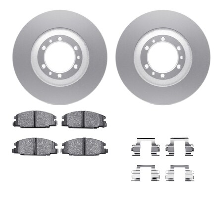 Dynamic Friction Co DFC GEOSPEC Coated Rotors with 5000 Brake Pads - Ceramic and Hardware 4512-37006
