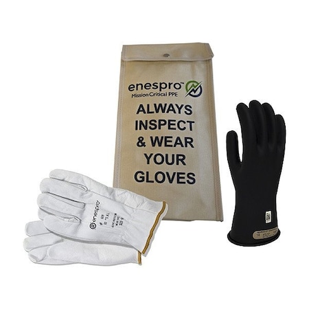 National Safety Apparel Electrical-Insulating Glove Kit, Leather, Rubber, 07, 1 PR KITGC00B07