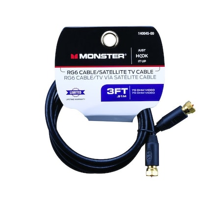 Monster Cable Just Hook It Up 3 ft. Video Coaxial Cable 140045-00