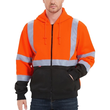 Protectx Hoodie, Polyester, Class Class 2 Orange, XL ST-ZSW280-OR-XL-01