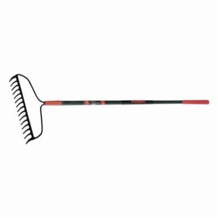 Razor-Back Bow Rake, 15 Steel Tines, Fiberglass Handle, 60 in Handle Length, Forged Steel Head 2853900