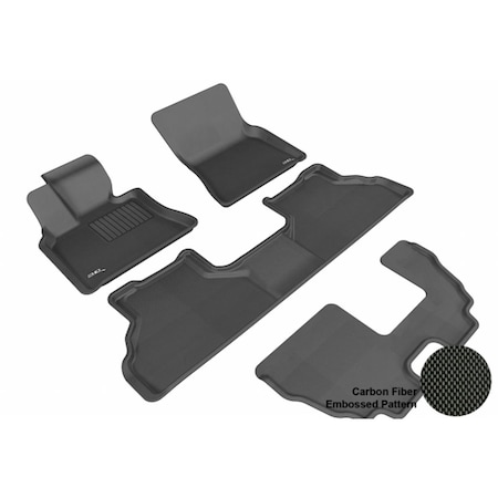 3D Maxpider BMW X5 E70 2007-2013 KAGU BLACK R1 R2 R3 Floor Mat L1BM05101509