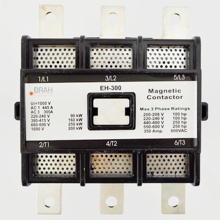 Brah Electric , Replacement 305A 600V 3P with 120VAC Coil for EH Series Contactor EH-300-30-22 BEH-300-30-22
