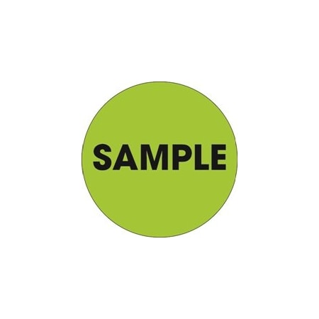 Bubblefast 2'' Circle - ''Sample'' Fluorescent Green Labels BFDL1269
