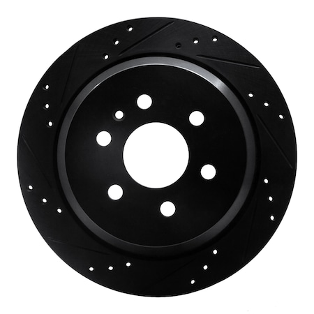 Dynamic Friction Co DFC Brake Rotor - Drilled and Slotted - Black 633-48063L