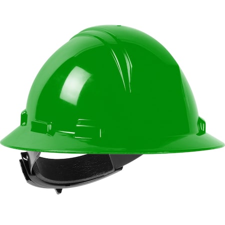 Dynamic Type II Full Brim Hard Hat w/HDPE Shell, 4-Point Textile Suspension and Wheel Ratchet Adj. 280-HP642R-45