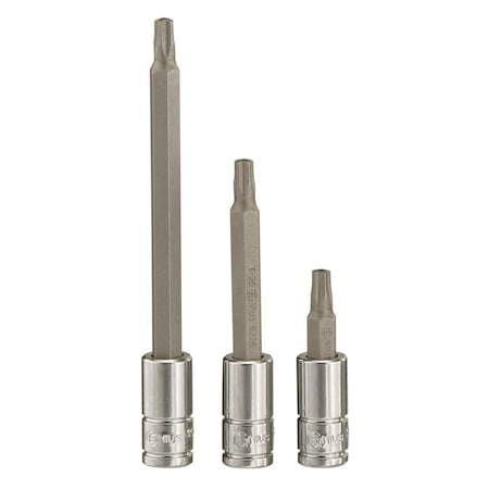 Genius Tools 1/4ft Dr. T-25 Pentacle Bit Socket 45mmL 208+5025
