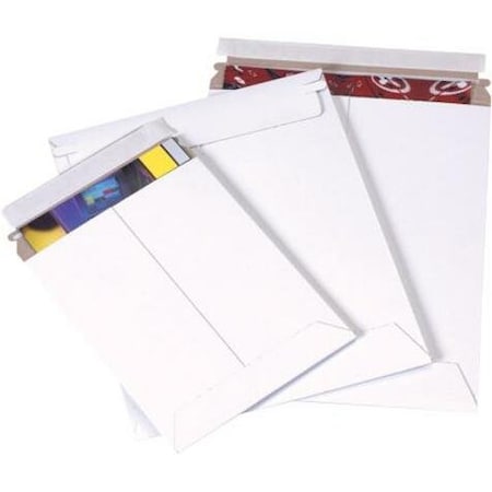 Box Packaging Stayflats Plus Self-Seal Mailers, 9-3/4"W x 12-1/4"L, White, 25/Pack RM5SS25PK