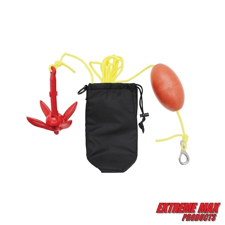 Extreme Max 3006.6782 BoatTector Grapnel Anchor Paddleboard SUP Kayaks Inflatables& Lightweight Water Toys 3006.6782
